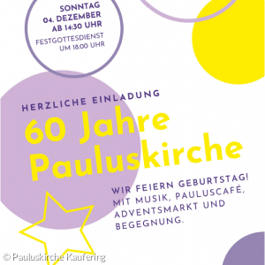 Plakat 60 Jahre Pauluskirche